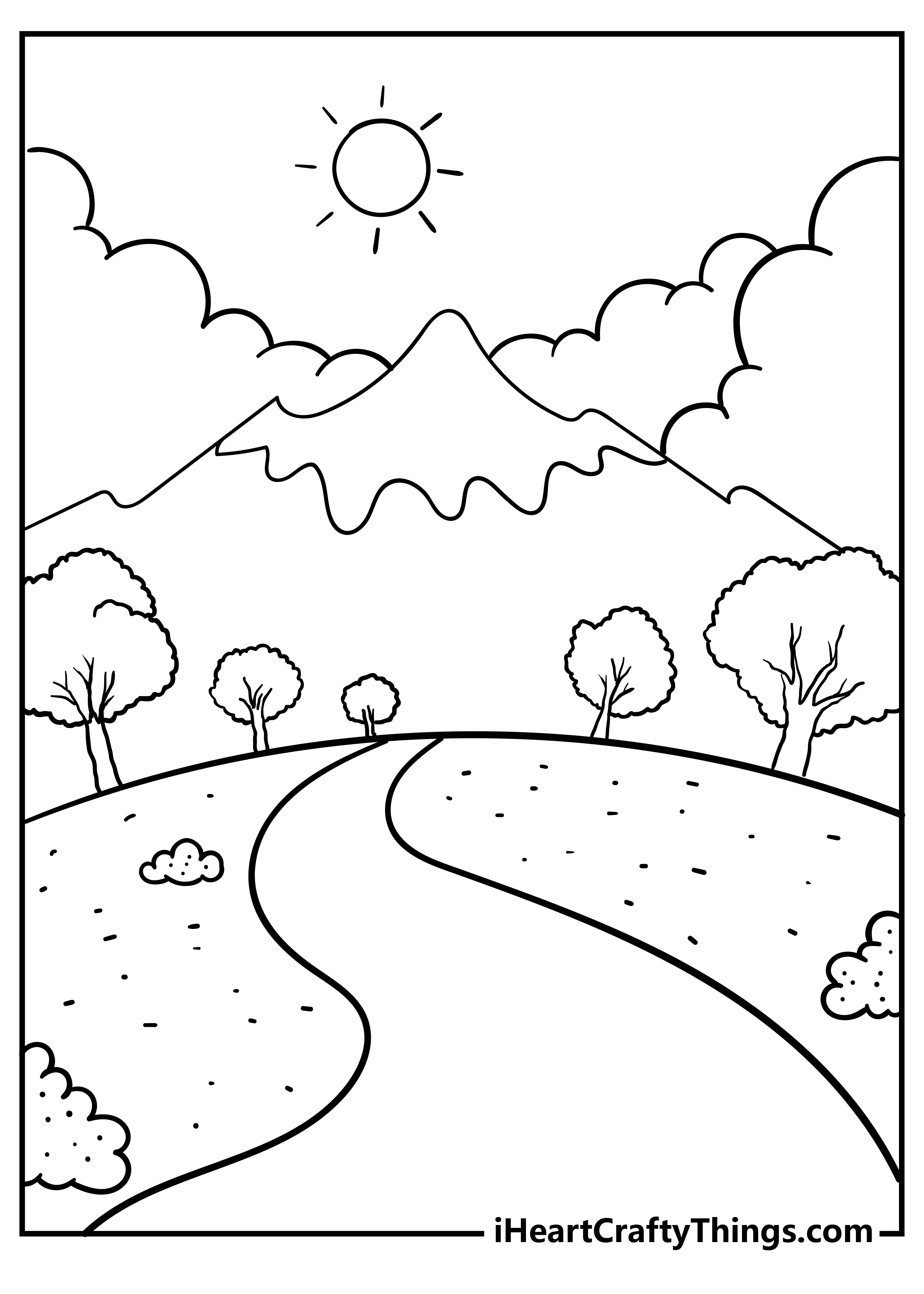 20 Easy Coloring Pages For Kids Nature