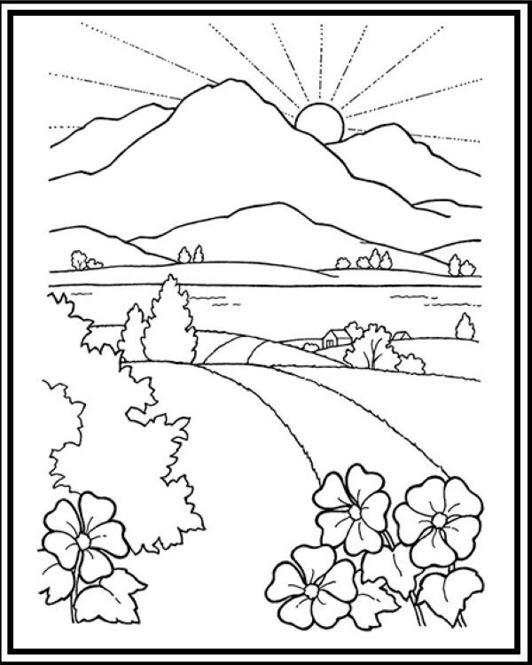 20 Easy Coloring Pages For Kids Nature