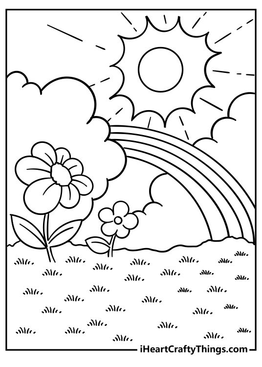 20 Easy Coloring Pages For Kids Nature