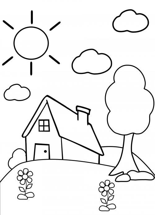 20 Easy Coloring Pages For Kids Nature