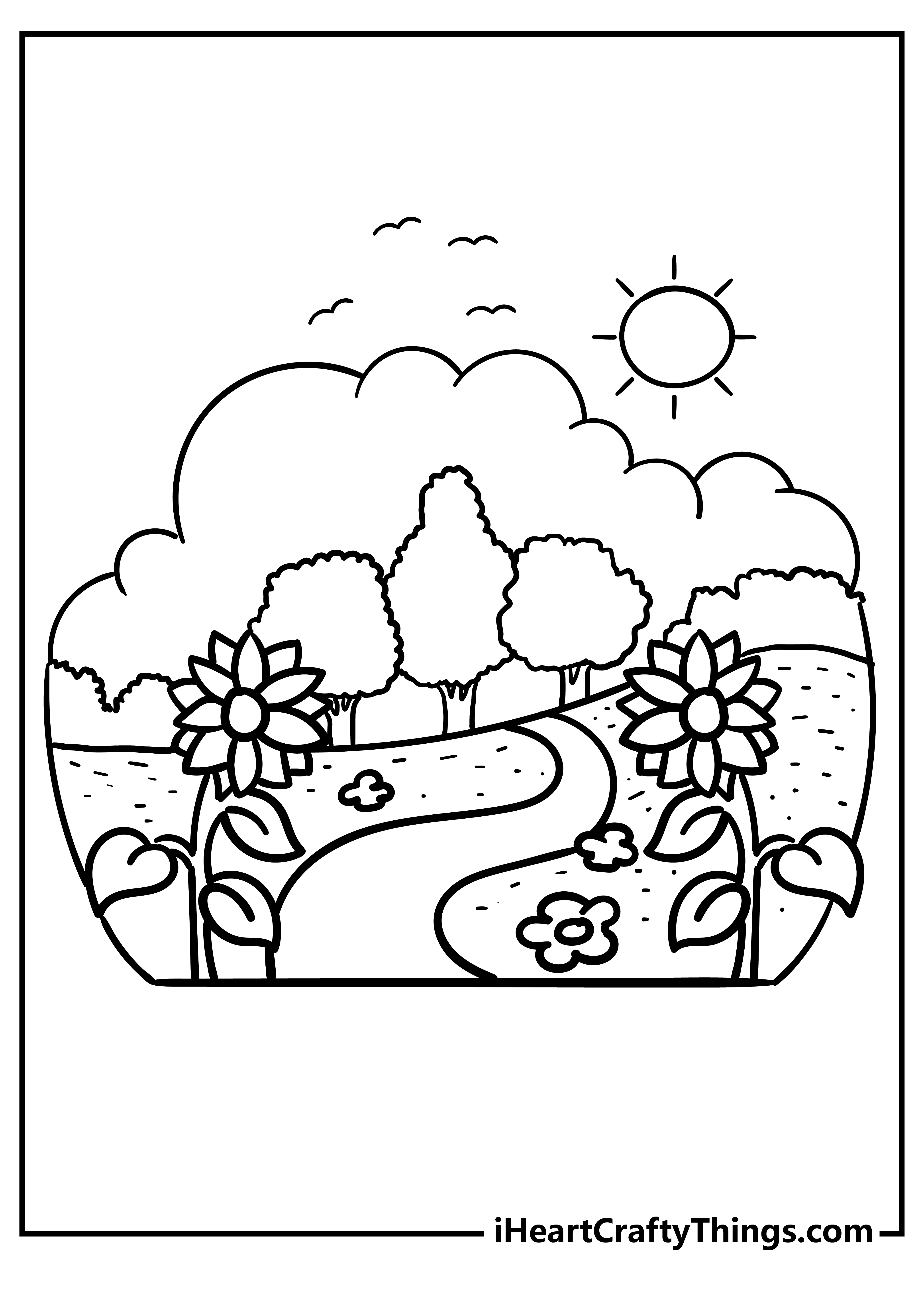 20 Easy Coloring Pages For Kids Nature