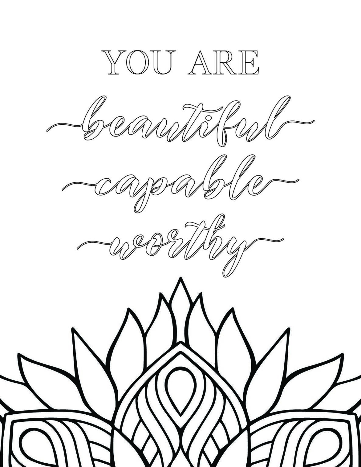 20 Easy Quote Coloring Pages