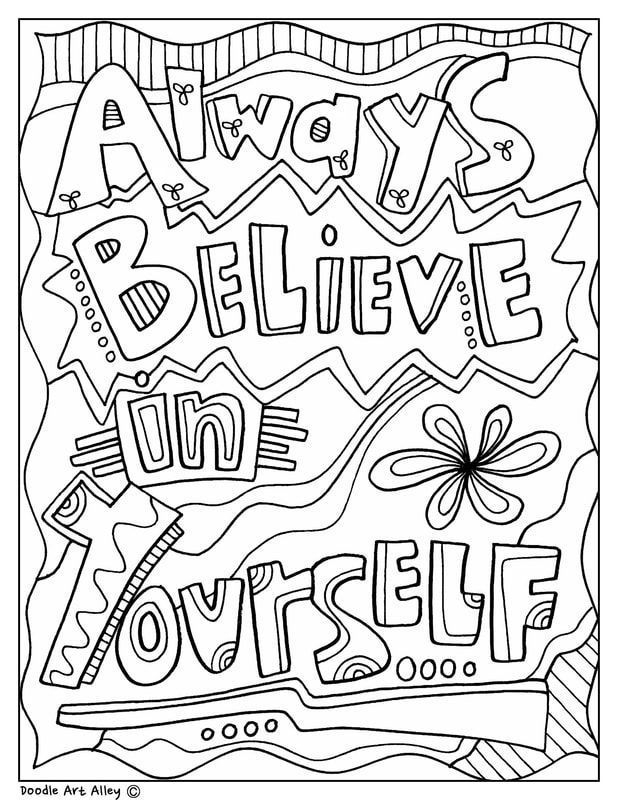 20 Easy Quote Coloring Pages