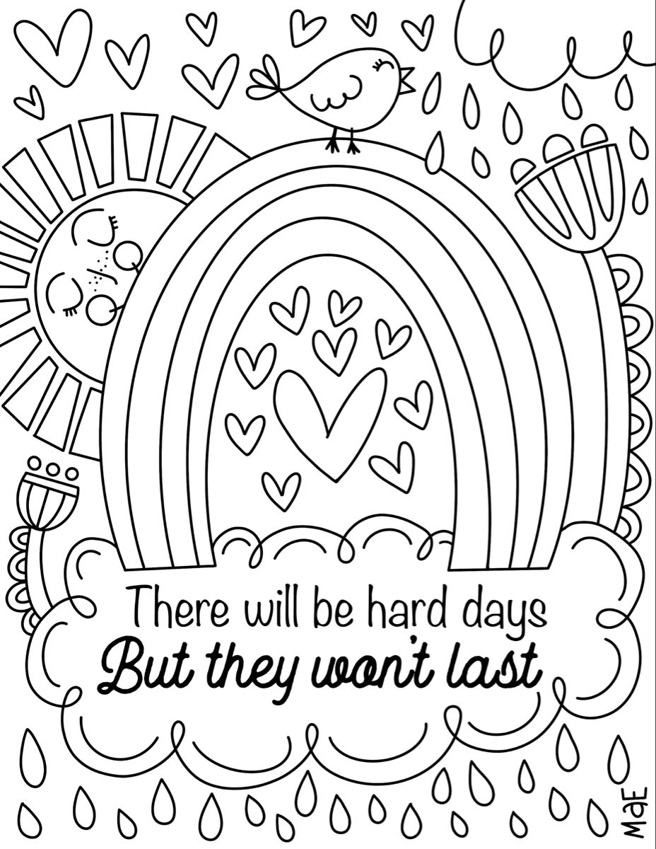 20 Easy Quote Coloring Pages