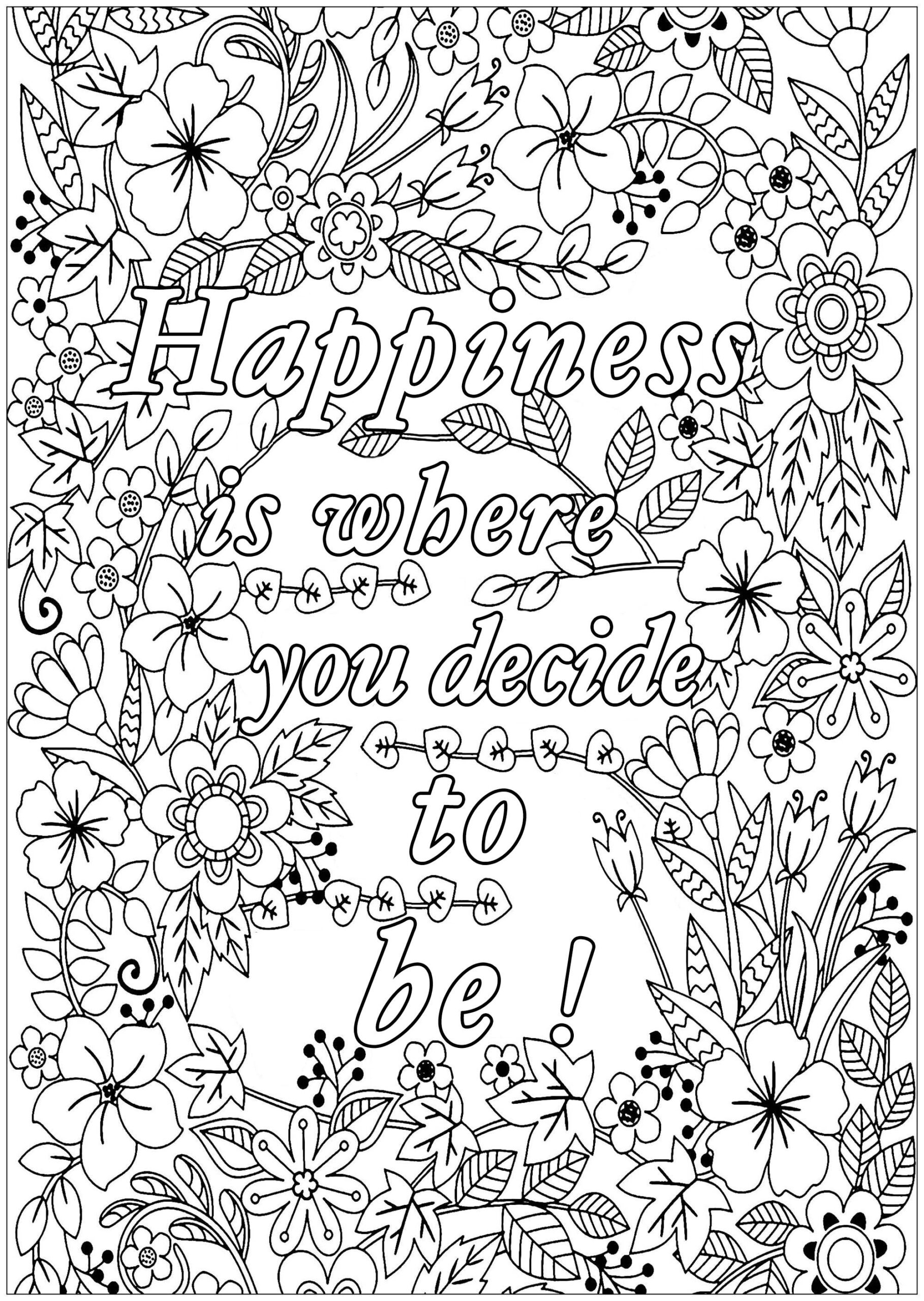 20 Easy Quote Coloring Pages