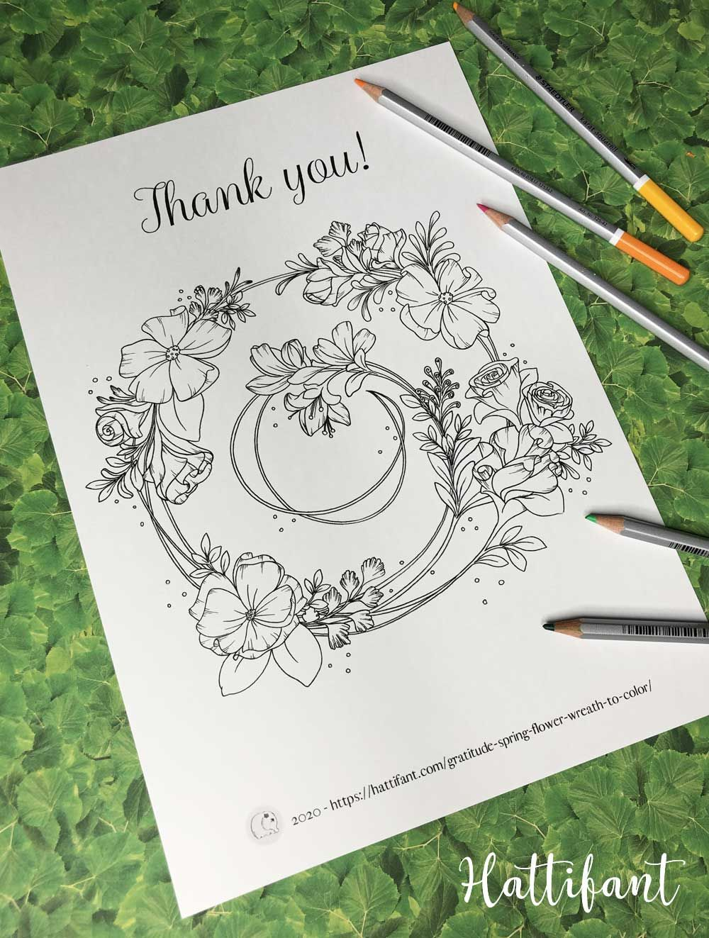 20 Flower Wreath Coloring Pages