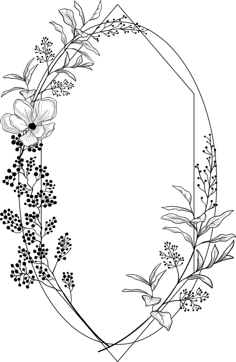 20 Flower Wreath Coloring Pages