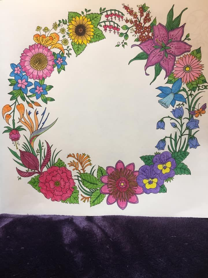 20 Flower Wreath Coloring Pages