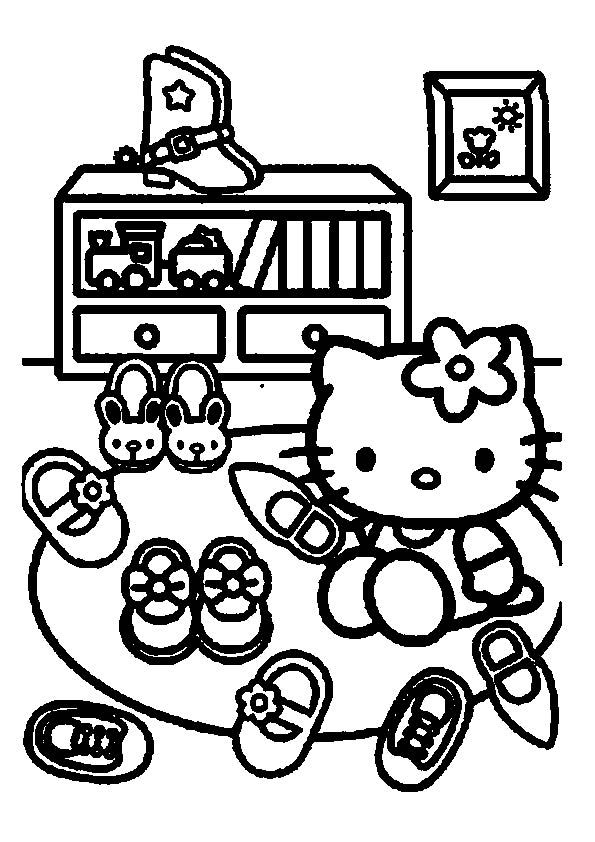 20 Hello Kitty Draw Coloring