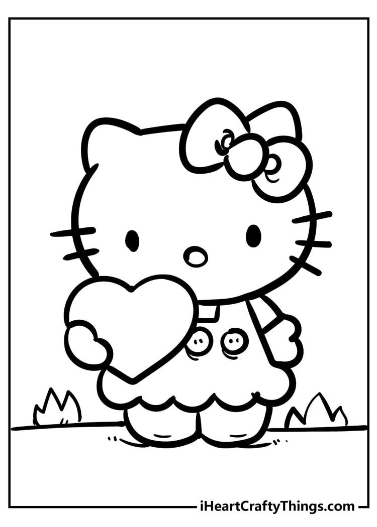 20 Hello Kitty Draw Coloring