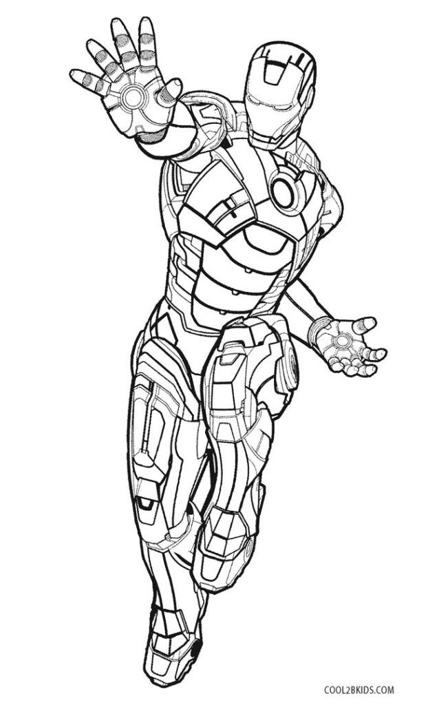 20 Iron Man Coloring Pages Simple