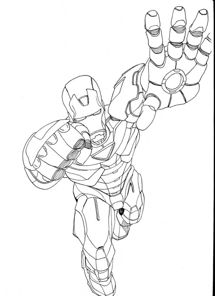 20 Iron Man Coloring Pages Simple