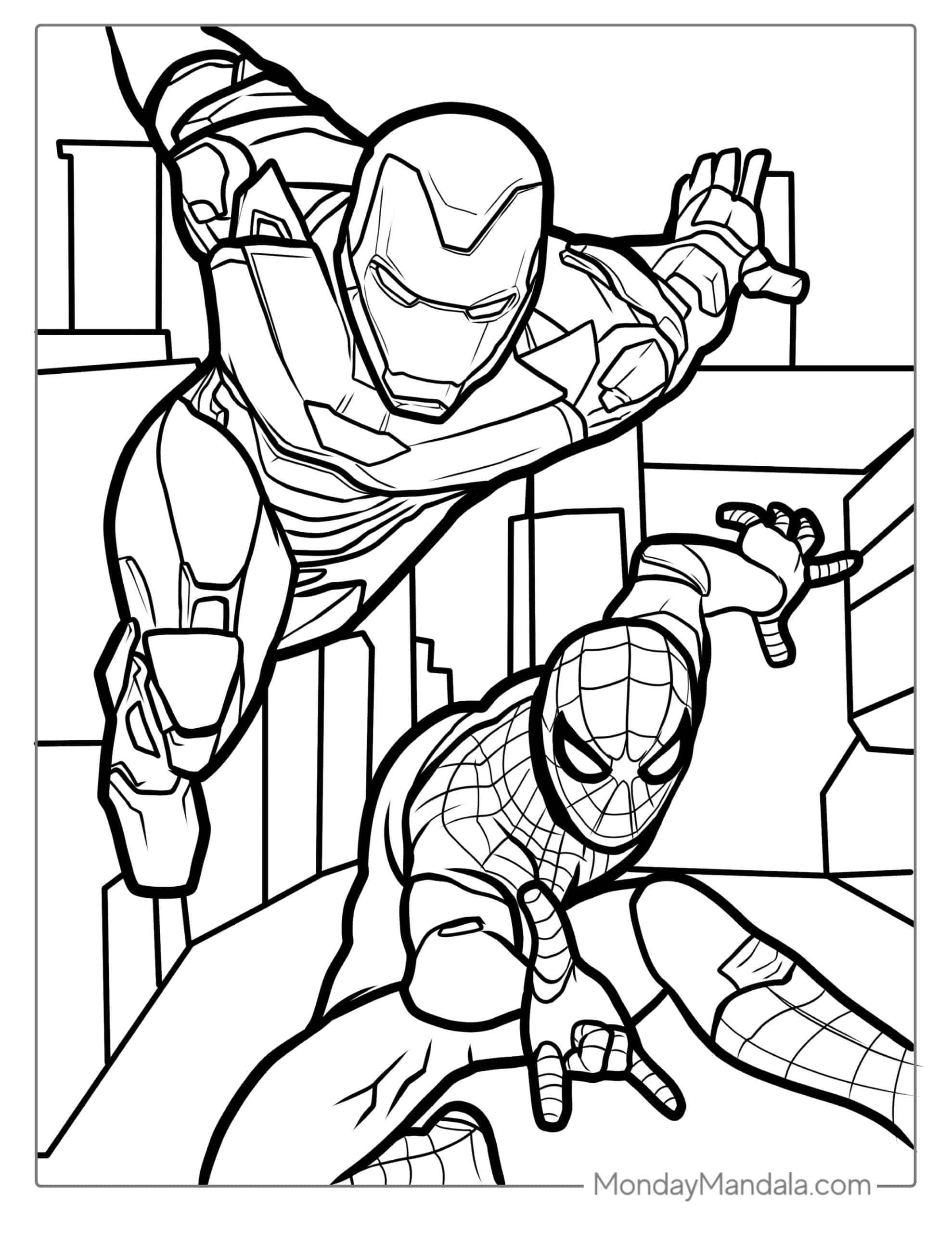 20 Iron Man Coloring Pages Simple