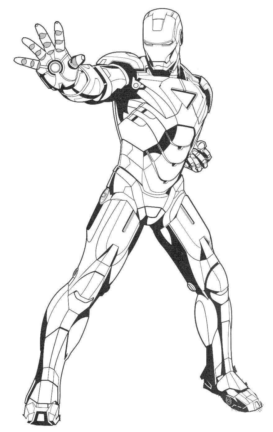 20 Iron Man Coloring Pages Simple