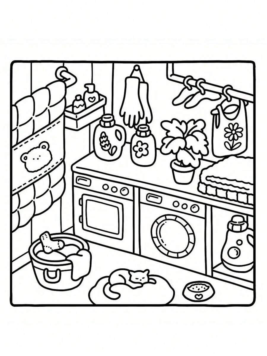 20 Little Corner Coloring Book Bed