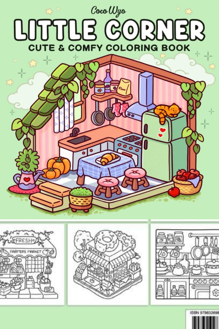 20 Little Corner Coloring Book Bed