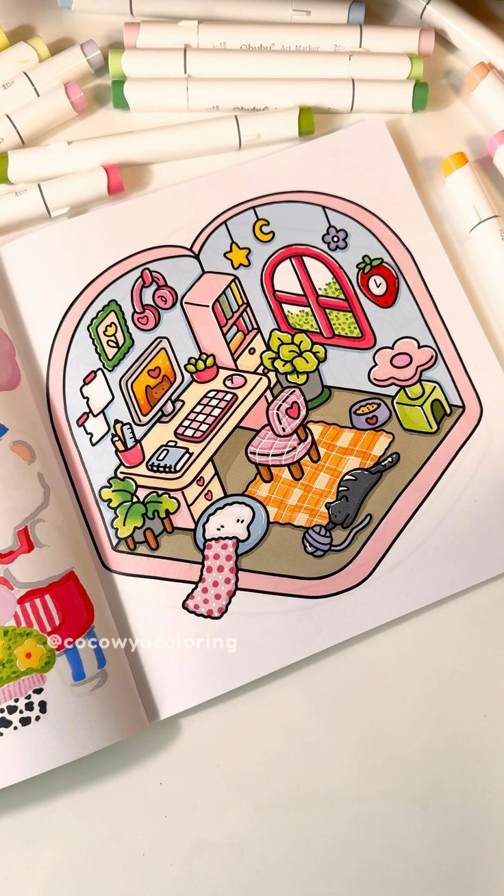 20 Little Corner Coloring Book Bed