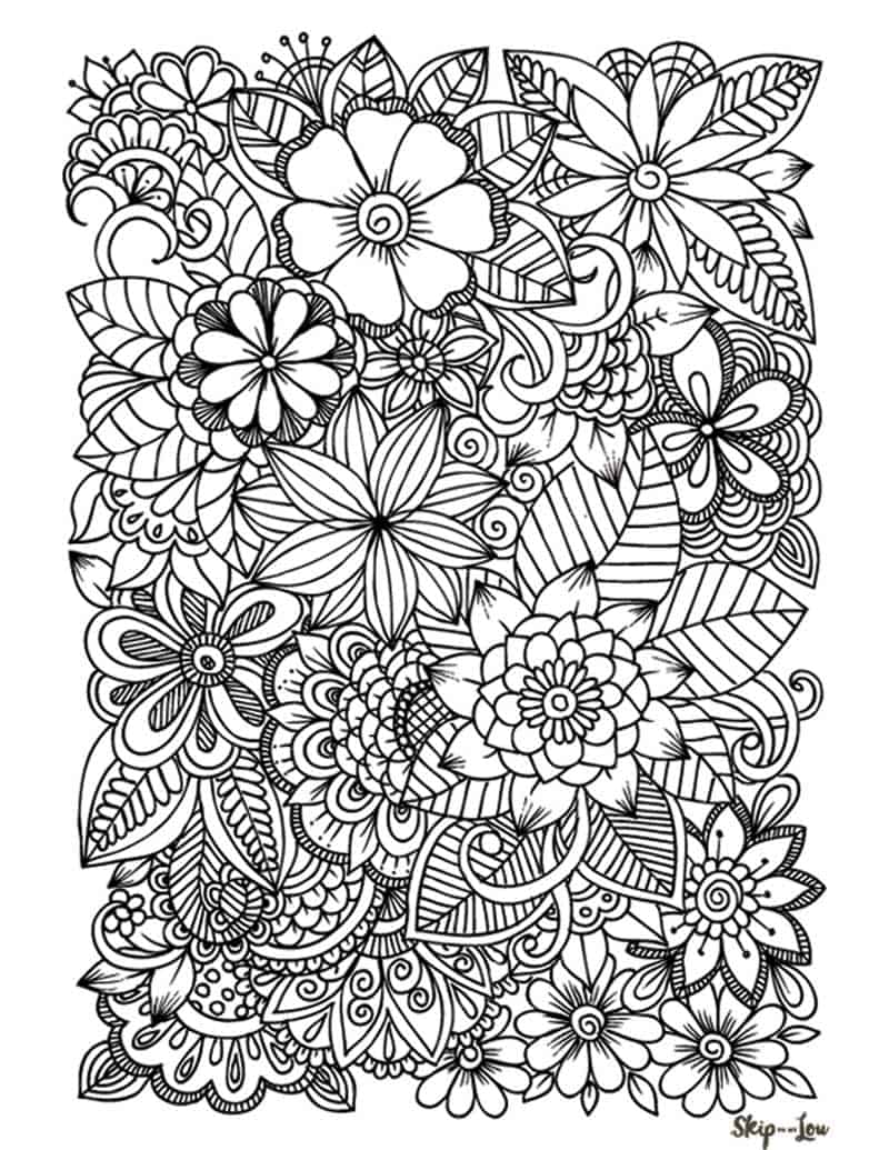 20 Real Flower Coloring Pages