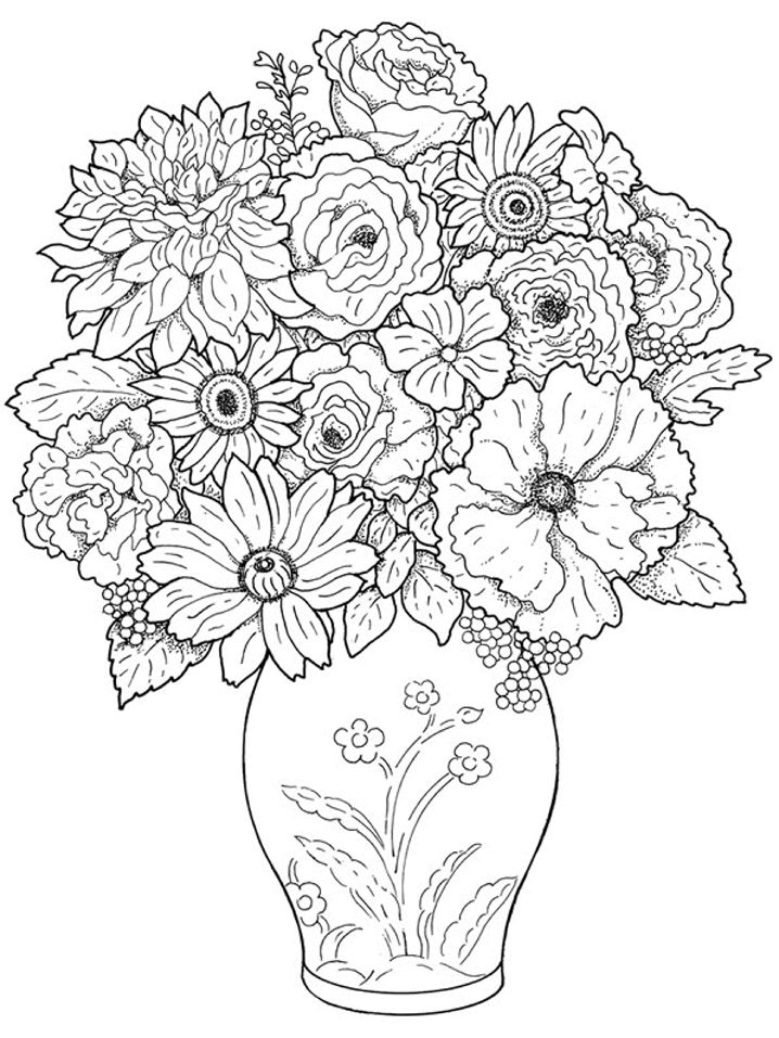 20 Real Flower Coloring Pages