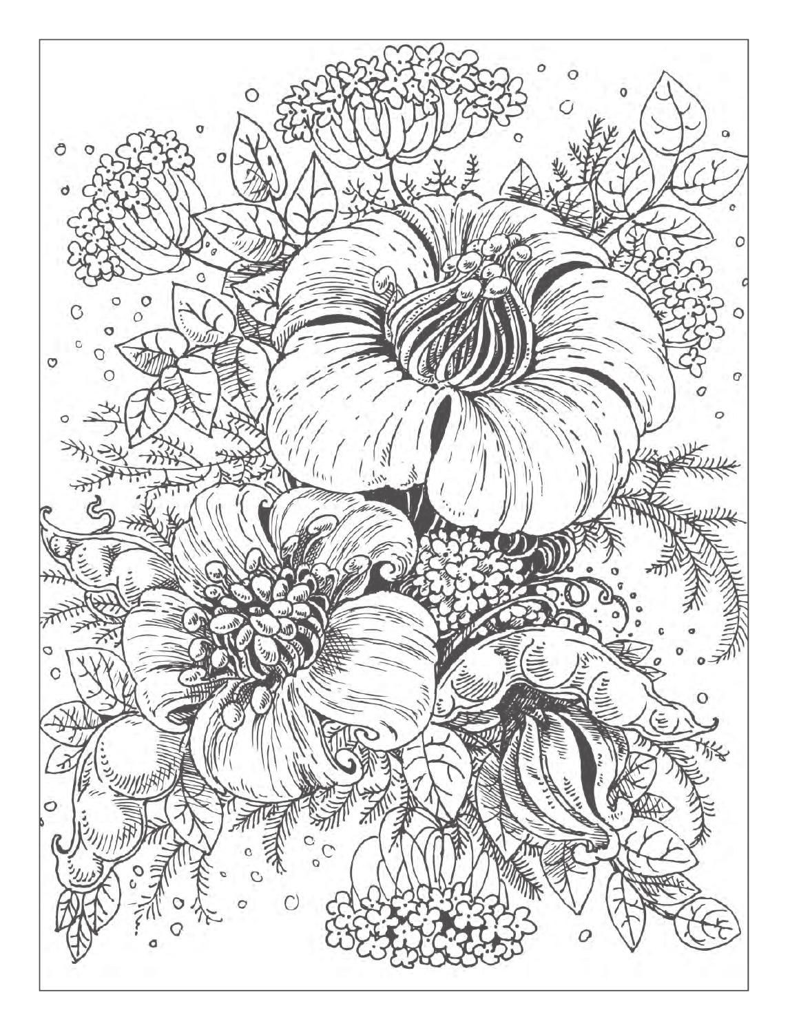 20 Real Flower Coloring Pages