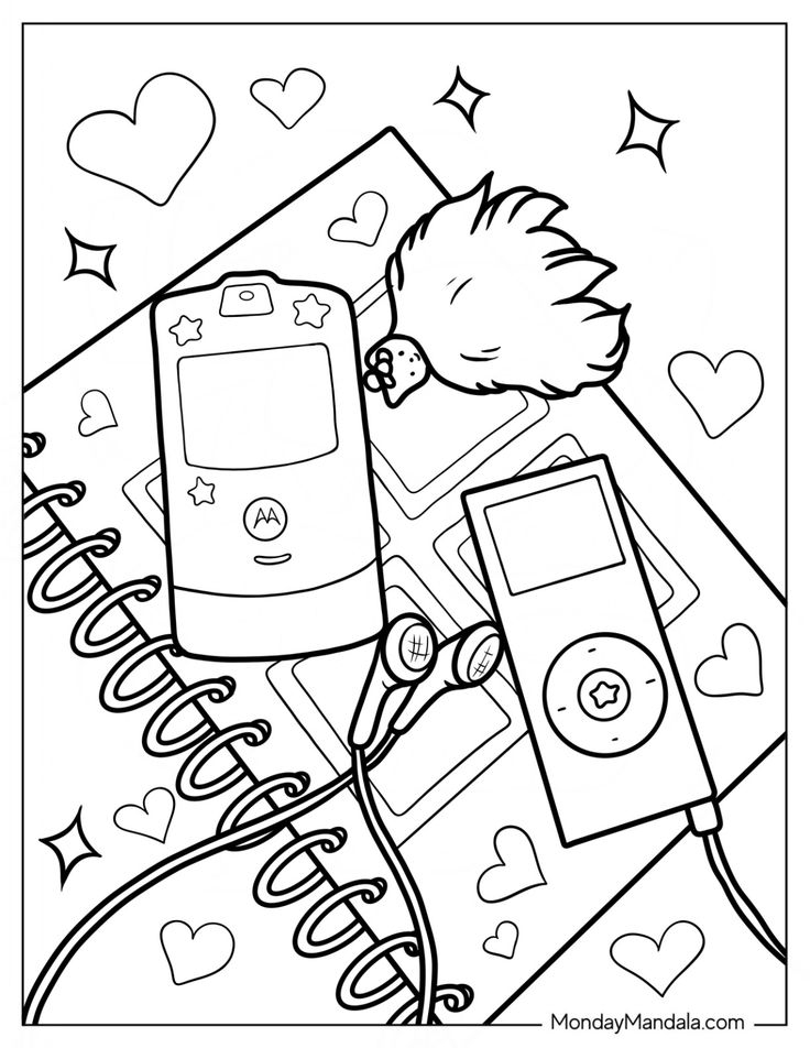 20 Teen Coloring Pages Y2K