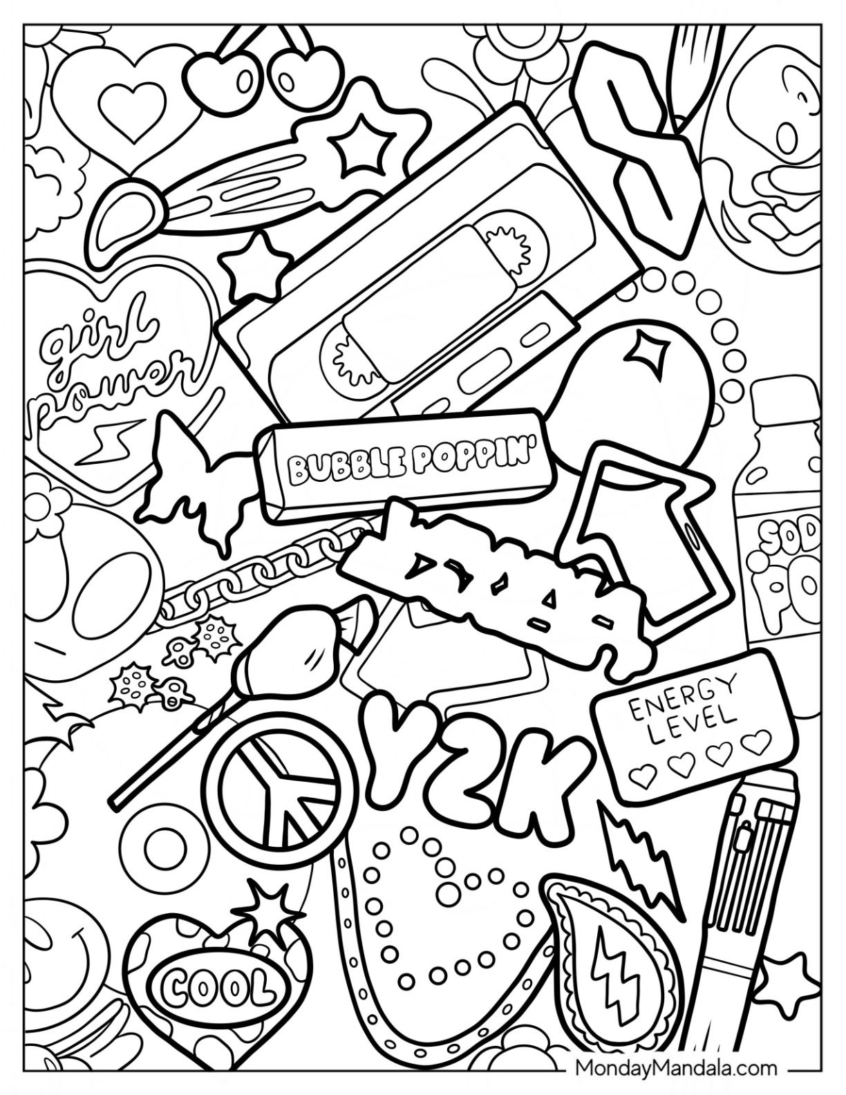 20 Y2K Coloring Pages To Print